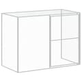 Miniatyrbillede 8 af 9: vidaXL hundehus med løbegård 214x1273x181 cm galvaniseret stål lysegrå