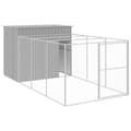 Pikkukuva 1 / 9: vidaXL Koirankoppi/ulkotila v.harmaa 214x457x181 cm galvanoitu teräs