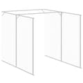 Miniatyrbillede 7 af 8: vidaXL hundehus med løbegård 165x1271x181 cm galvaniseret stål lysegrå