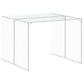 Miniatyrbilde 7 av 9: vidaXL Hundehus med tak lysegrå 214x1069x181 cm galvanisert stål