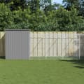 Miniatyrbilde 2 av 8: vidaXL Hundehus med tak lysegrå 165x1271x181 cm galvanisert stål
