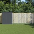 Miniatyrbilde 2 av 9: vidaXL Hundehus med gård antrasitt 214x661x181 cm galvanisert stål