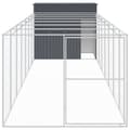 Miniatyrbilde 3 av 9: vidaXL Hundehus med gård antrasitt 214x865x181 cm galvanisert stål