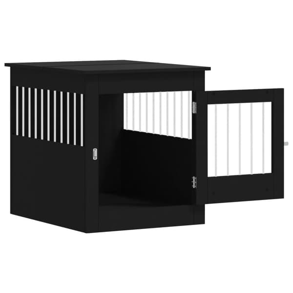 vidaXL Hundbur svart 64,5x80x71 cm konstruerat trä