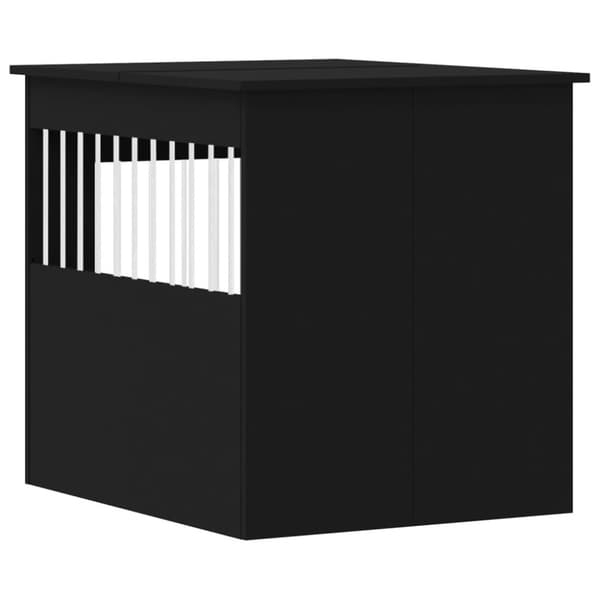 vidaXL Hundbur svart 64,5x80x71 cm konstruerat trä