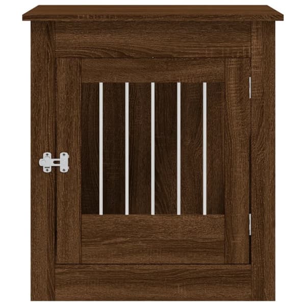 vidaXL hundebur 64,5x80x71 cm konstrueret træ brun egetræsfarve