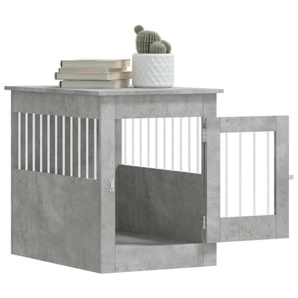 vidaXL Hundbur betonggrå 55x80x68 cm konstruerat trä