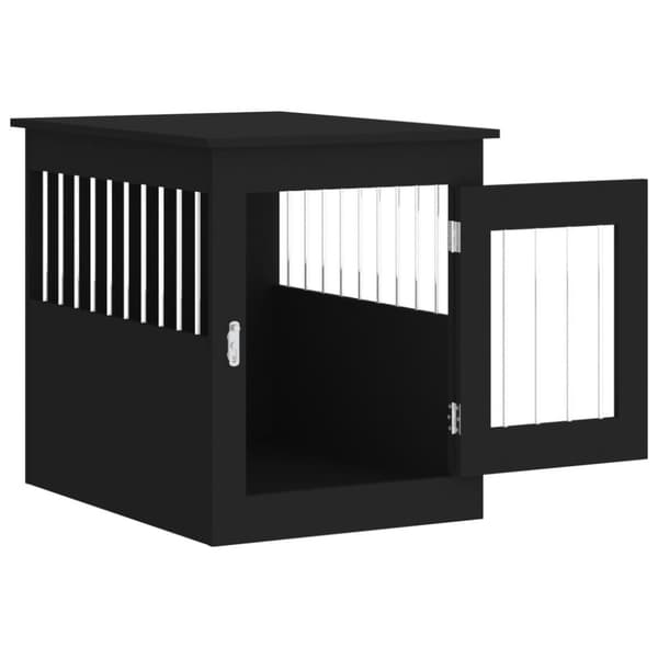 vidaXL Hundbur/sidobord svart 55x75x65 cm konstruerat trä