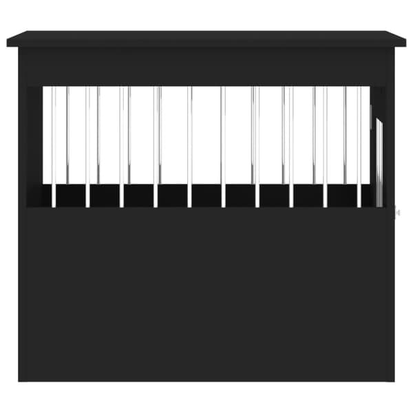vidaXL Hundbur/sidobord svart 55x75x65 cm konstruerat trä