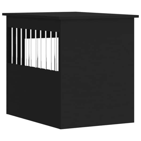 vidaXL Hundbur/sidobord svart 55x75x65 cm konstruerat trä