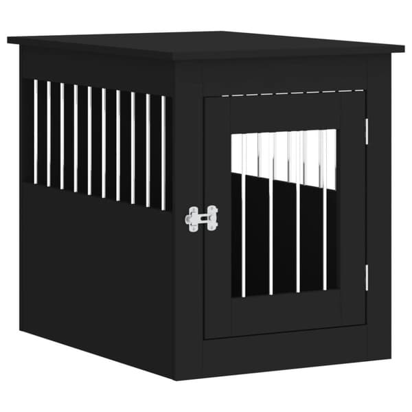vidaXL Hundbur/sidobord svart 55x75x65 cm konstruerat trä