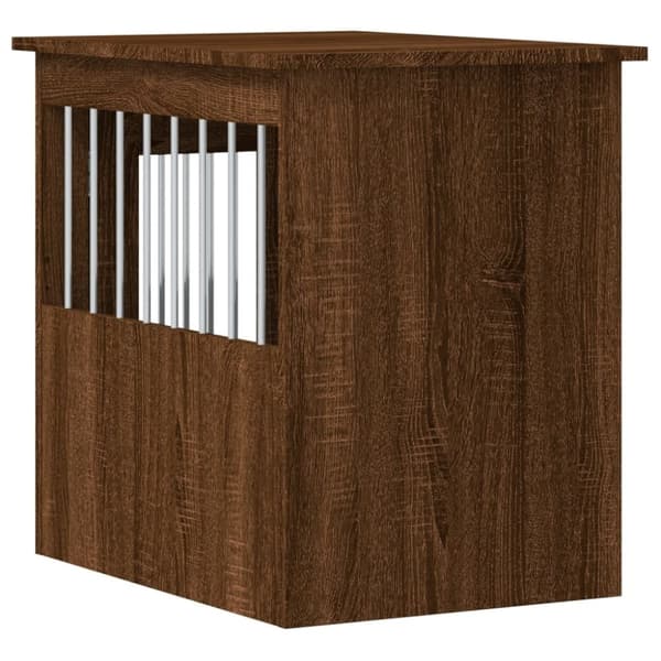 vidaXL Hundbur/sidobord brun ek 45x62x59 cm konstruerat trä