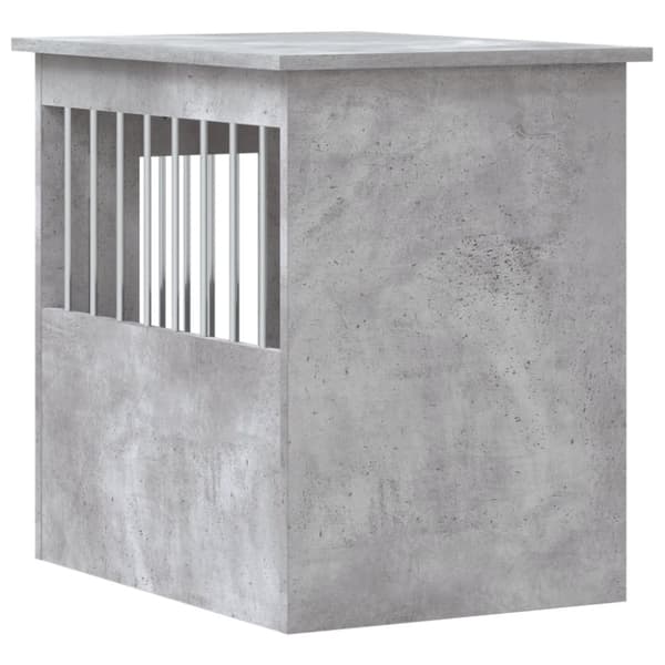vidaXL Hundbur/sidobord betonggrå 45x62x59 cm konstruerat trä