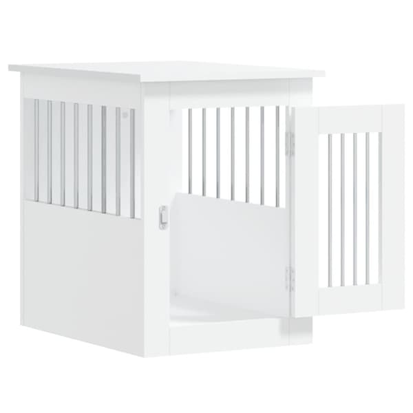 vidaXL Hundbur/sidobord vit 45x62x59 cm konstruerat trä