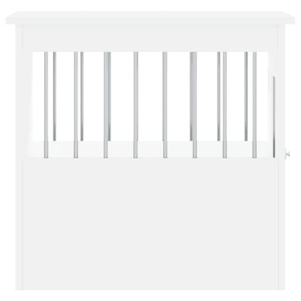 vidaXL Hundbur/sidobord vit 45x62x59 cm konstruerat trä
