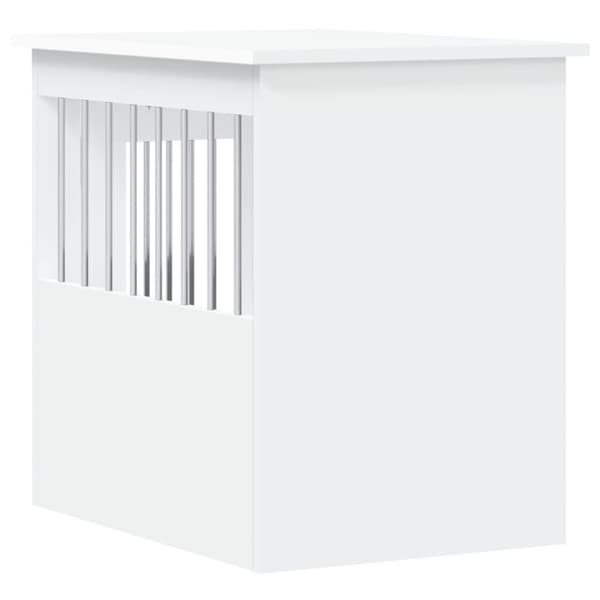 vidaXL Hundbur/sidobord vit 45x62x59 cm konstruerat trä