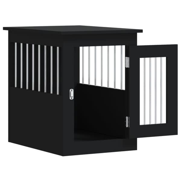vidaXL Hundbur svart 45x62x59 cm konstruerat trä