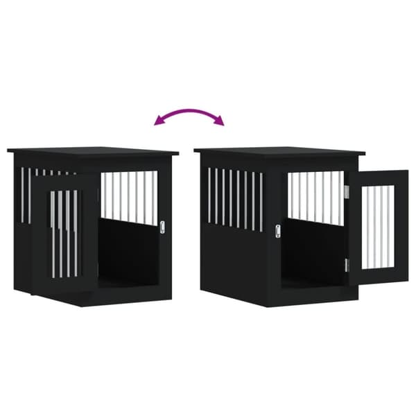 vidaXL Hundbur svart 45x62x59 cm konstruerat trä