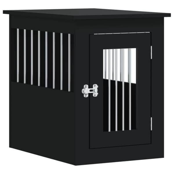 vidaXL Hundbur svart 45x62x59 cm konstruerat trä