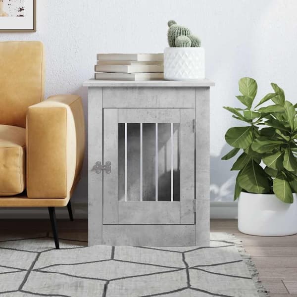 vidaXL Koiranhäkki/kaluste betoninharmaa 55x80x68 cm tekninen puu
