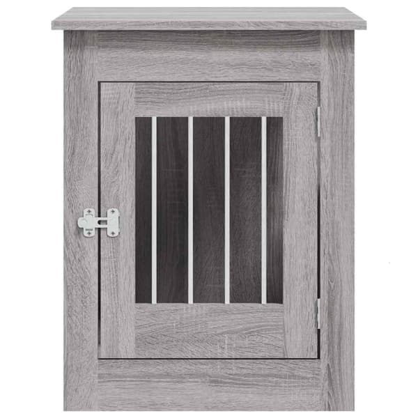 vidaXL hundebur 55x80x68 cm konstrueret træ grå sonoma-eg
