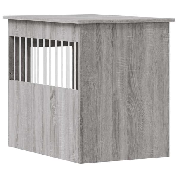 vidaXL hundebur 55x80x68 cm konstrueret træ grå sonoma-eg