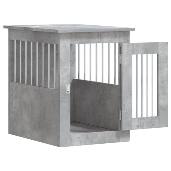 vidaXL hundebur 45x62x59 cm konstrueret træ betongrå
