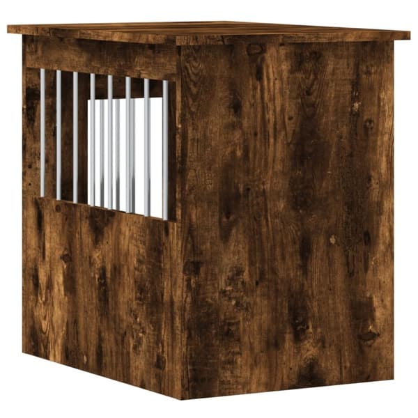 vidaXL hundebur 45x62x59 cm konstrueret træ røget egetræsfarve