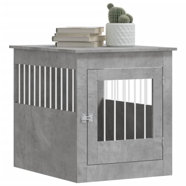 vidaXL Hundbur betonggrå 64,5x80x71 cm konstruerat trä