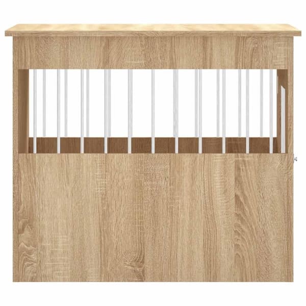 vidaXL Hundbur/sidobord sonoma-ek 55x80x68 cm konstruerat trä