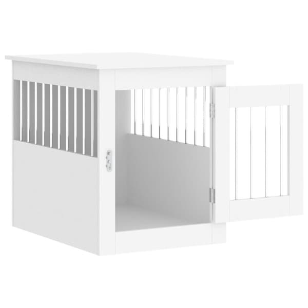 vidaXL Hundbur/sidobord vit 55x75x65 cm konstruerat trä