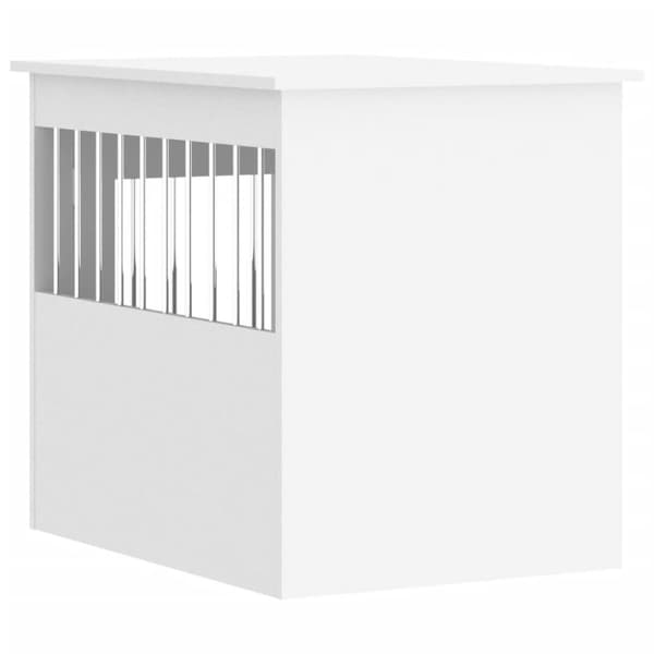 vidaXL Hundbur/sidobord vit 55x75x65 cm konstruerat trä