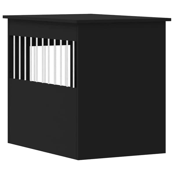 vidaXL Hundbur/sidobord svart 55x80x68 cm konstruerat trä