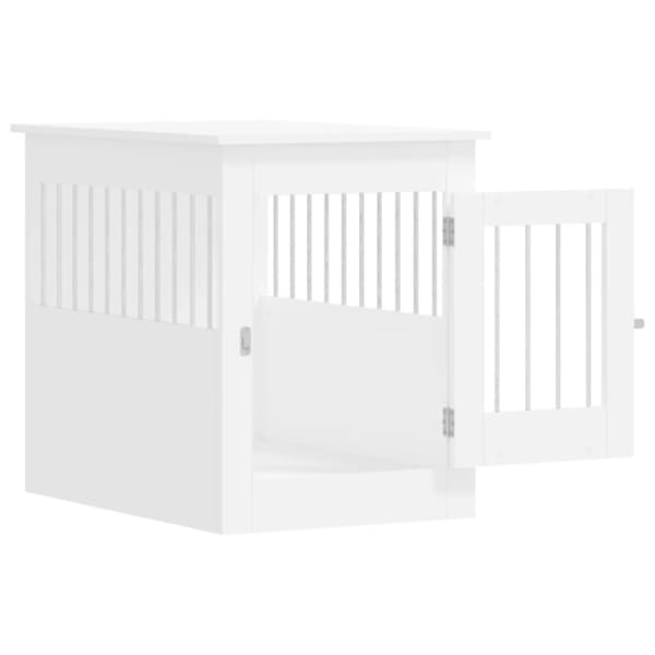 vidaXL Hundbur/sidobord vit 55x80x68 cm konstruerat trä
