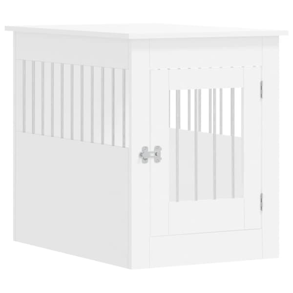 vidaXL Hundbur/sidobord vit 55x80x68 cm konstruerat trä