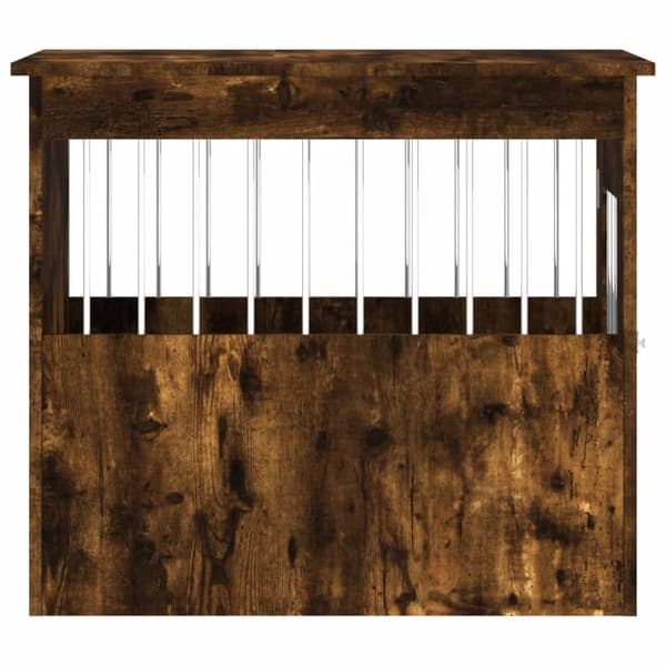 vidaXL Hundbur/sidobord rökfärgad ek 55x75x65 cm konstruerat trä