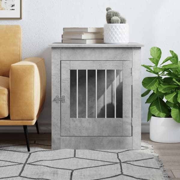 vidaXL Koiranhäkki/kaluste betoninharmaa 64,5x80x71 cm tekninen puu
