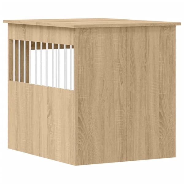 vidaXL hundebur 64,5x80x71 cm konstrueret træ sonoma-eg