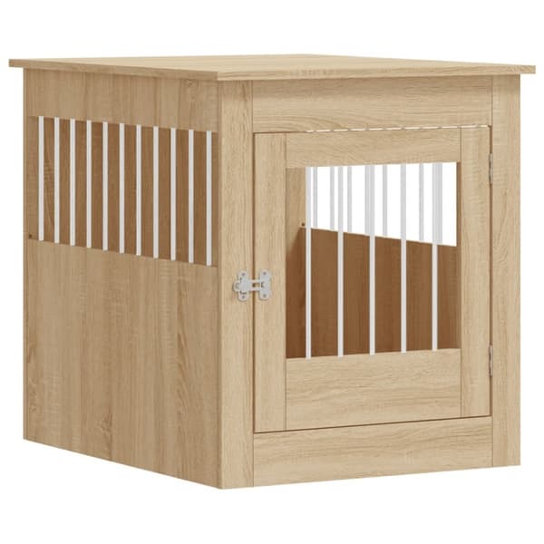 vidaXL hundebur 64,5x80x71 cm konstrueret træ sonoma-eg