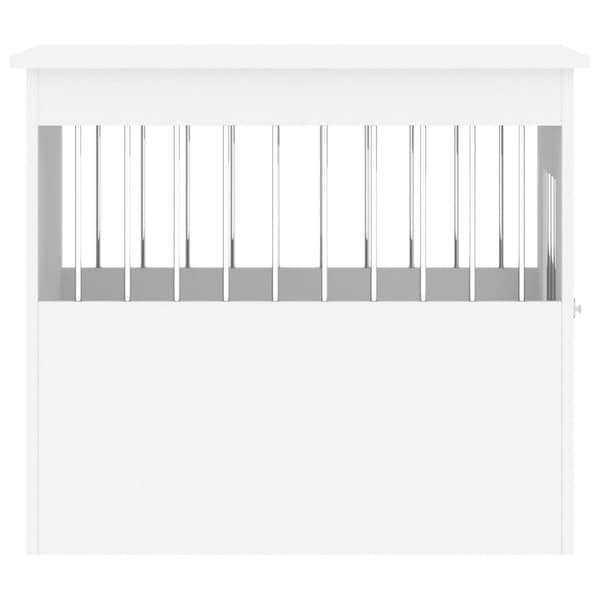 vidaXL hundebur 55x75x65 cm konstrueret træ hvid