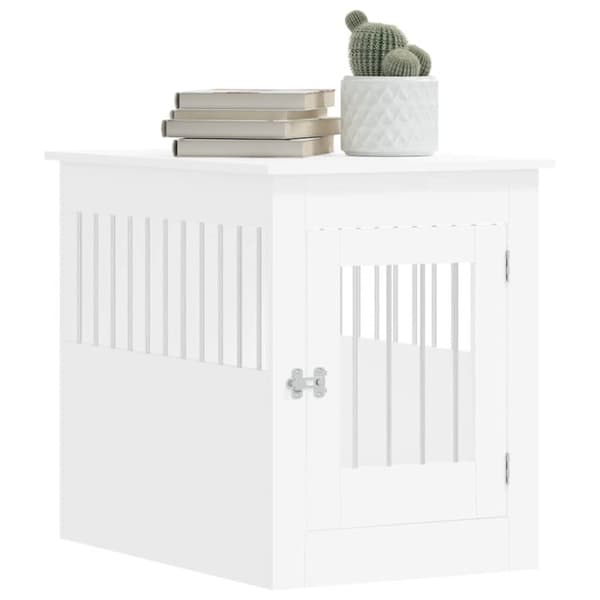 vidaXL hundebur 55x80x68 cm konstrueret træ hvid