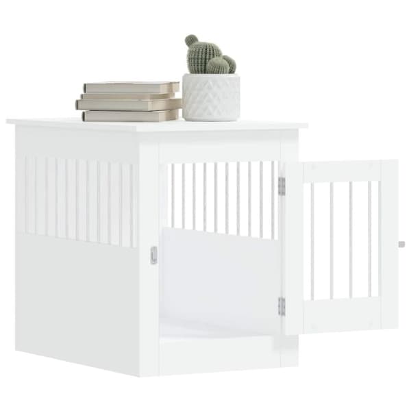 vidaXL hundebur 55x80x68 cm konstrueret træ hvid