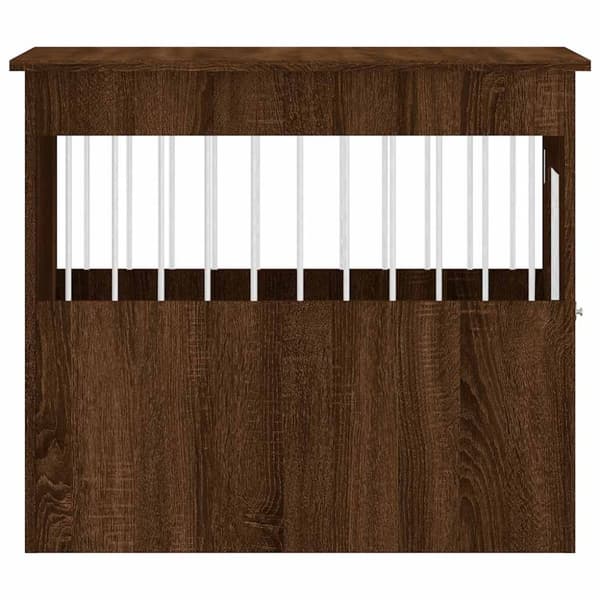 vidaXL hundebur 55x80x68 cm konstrueret træ brun egetræsfarve