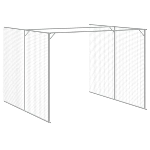 Koirankoppi/ulkotila v.harmaa 214x457x181 cm galvanoitu teräs