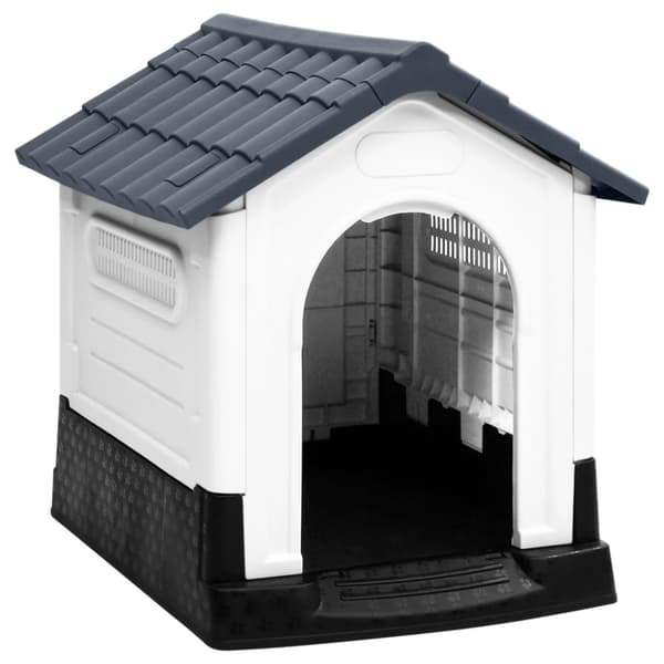 hundehus 57x68x66 cm polypropylen grå