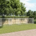 Miniatyrbilde 3 av 9: vidaXL Hundebur med dører grå 10x2x1,5 m galvanisert stål