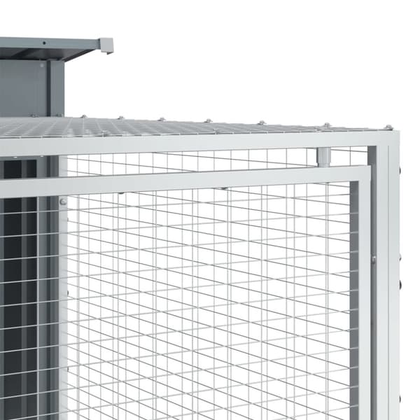 vidaXL hundehus m. løbegård 153x194x110 cm galvaniseret stål antracit