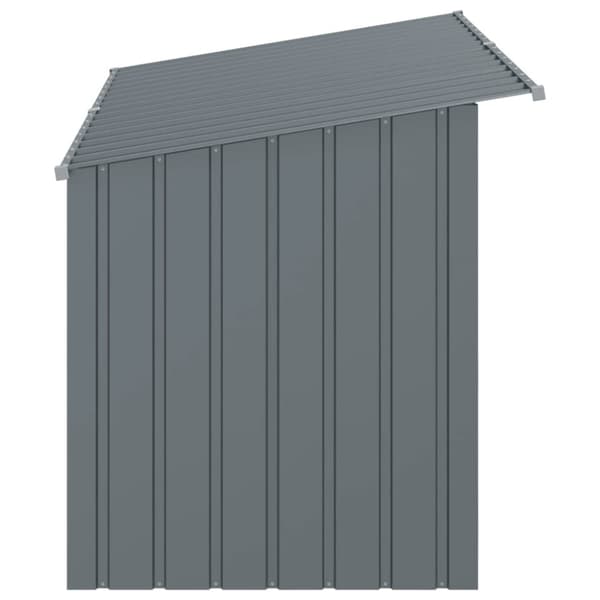 vidaXL Hundehus med tak antrasitt 196x91x110 cm galvanisert stål