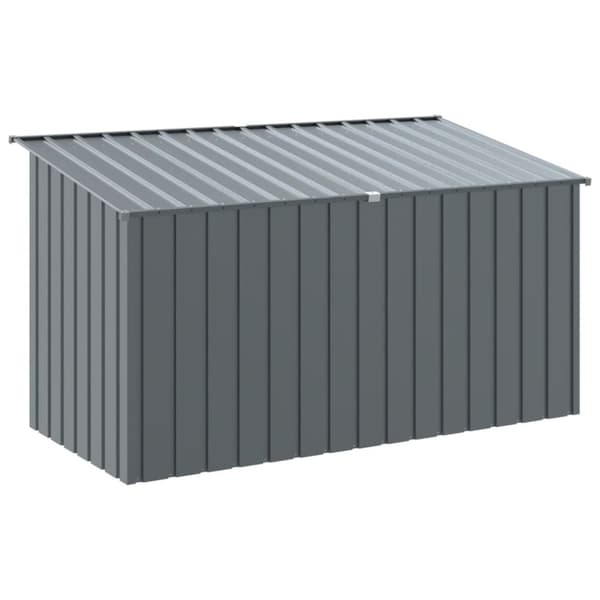 vidaXL Hundehus med tak antrasitt 196x91x110 cm galvanisert stål