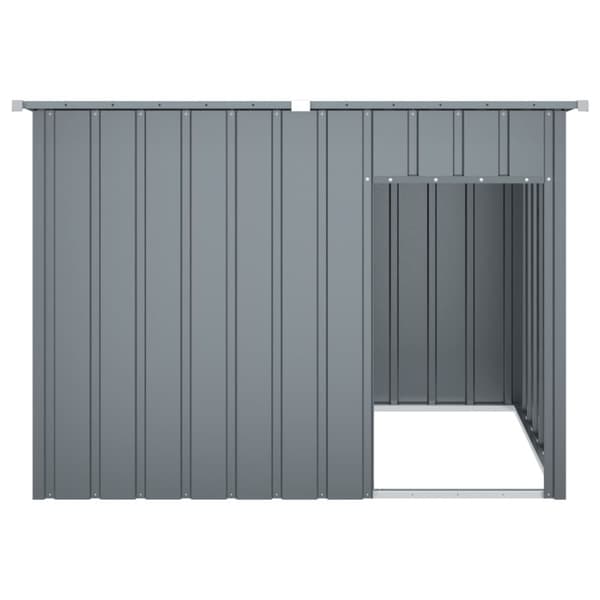 vidaXL Hundehus med tak antrasitt 153x91x110 cm galvanisert stål
